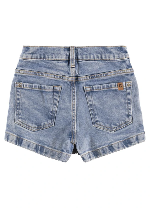 Carinhoso - Shorts Saia Jeans Azul 4