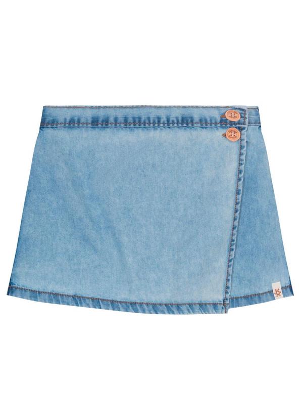 Brandili - Shorts Saia Jeans Infantil Menina Azul 3