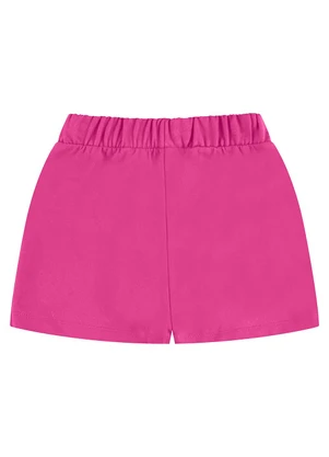 Rovi Kids - Shorts Saia Moletom Rosa - ROVI KIDS