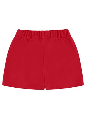 Rovi Kids - Shorts Saia Moletom Vermelho - ROVI KIDS