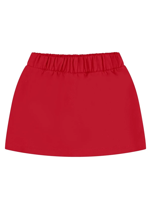 Rovi Kids - Shorts Saia Moletom Vermelho