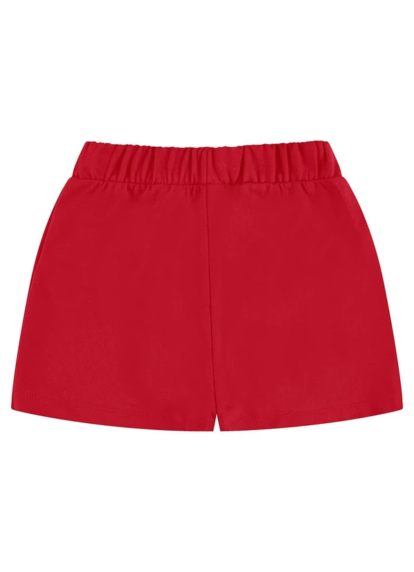 Rovi Kids - Shorts Saia Moletom Vermelho 2