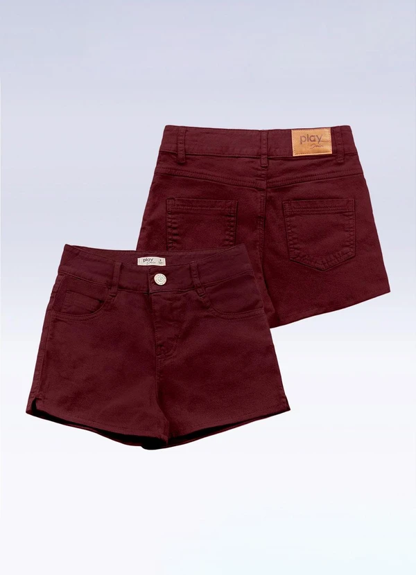 Fakini Kids - Shorts Sarja Bordo 4
