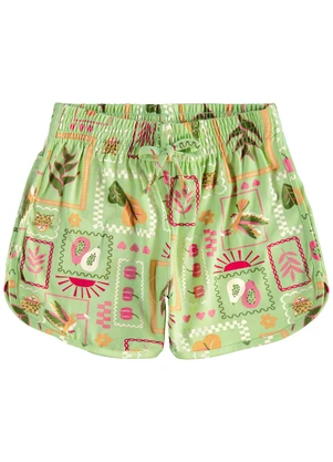 Malwee Kids - Shorts Tropical em Malha Verde Claro - MALWEE KIDS