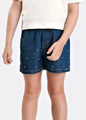 Trick Nick - Shorts Verão Menina Curto Jeans Azul - TRICK NICK
