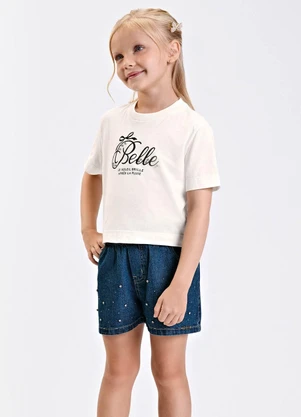 Trick Nick - Shorts Verão Menina Curto Jeans Azul - TRICK NICK