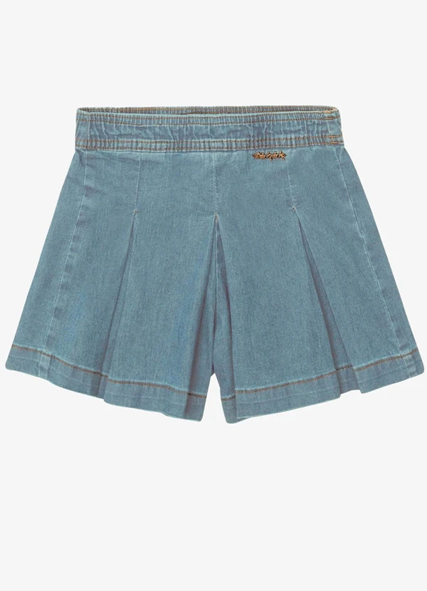 Trick Nick - Shorts Verão Menina Curto Jeans Azul