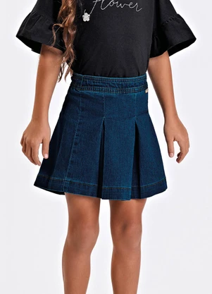 Trick Nick - Shorts Verão Menina Curto Jeans Azul - TRICK NICK