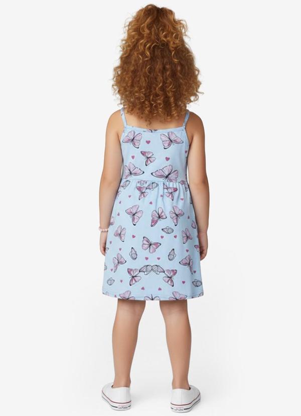 Rovitex - Vestido Estampado de Alcinha Biju Kids Azul 2