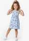 Rovitex - Vestido Estampado de Alcinha Bju Kids Verde - variação: Azul
