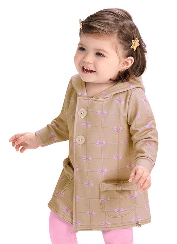 Alenice - Casaco Capuz Laços Menina Bege 1