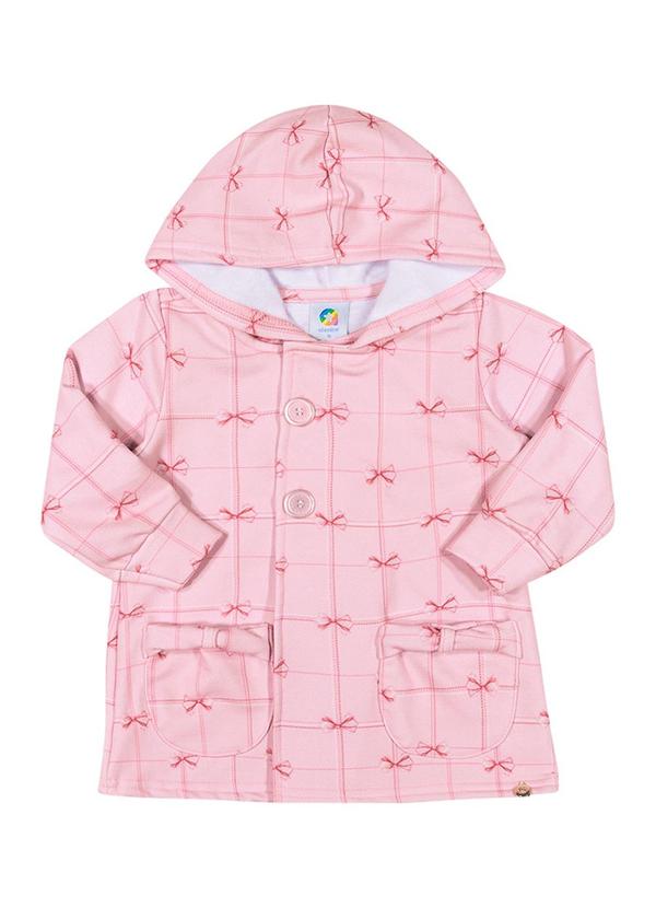 Alenice - Casaco Capuz Laços Menina Rosa 