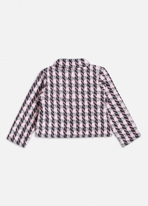 Momi - Casaco de Tweed Xadrez Rosa - MOMI