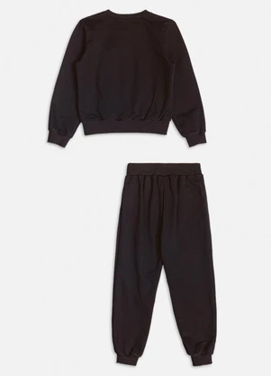 Conjunto de Moletom Smile Momi Mini (Preto) - MOMI
