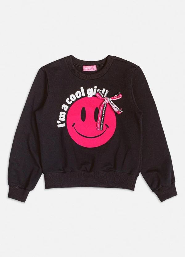 Momi - Conjunto de Moletom Smile Momi Mini Preto 3