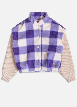 Momi - Jaqueta com Mangas de Tricot Off White - MOMI