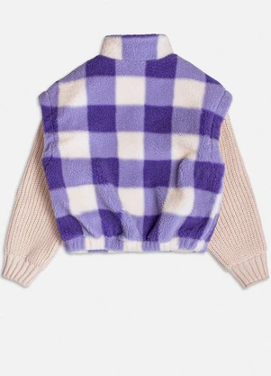 Momi - Jaqueta com Mangas de Tricot Off White - MOMI