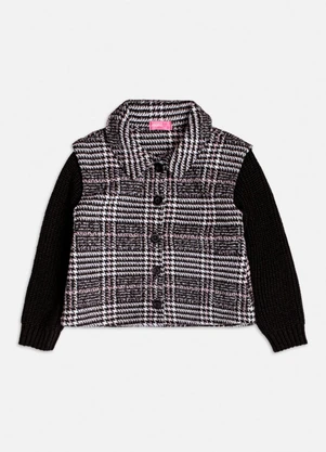 Momi - Jaqueta com Mangas de Tricot Preto - MOMI