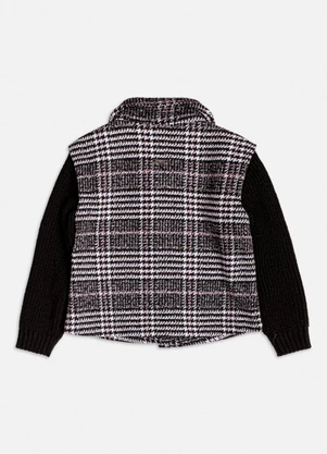 Momi - Jaqueta com Mangas de Tricot Preto - MOMI