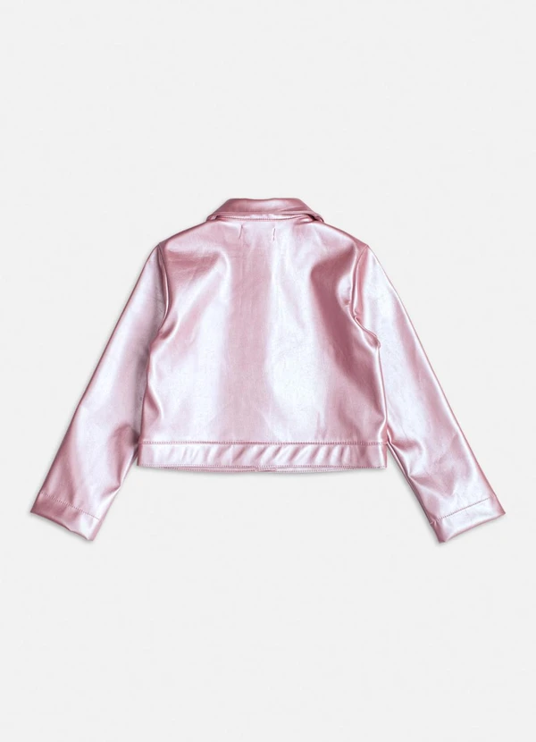 Momi - Jaqueta Fake Leather Metalizada Rosa 2