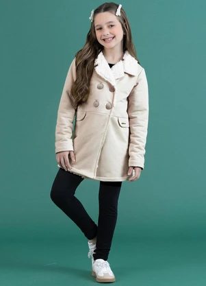 Soft Bonni - Parka Infantil Bege Névoa - SOFT BONNI