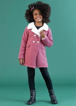 Soft Bonni - Parka Infantil Rosa Malva - SOFT BONNI