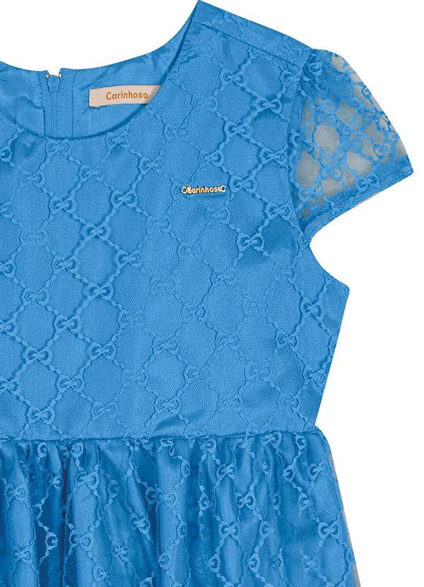 Carinhoso - Vestido Azul Godê em Tule Menina 2