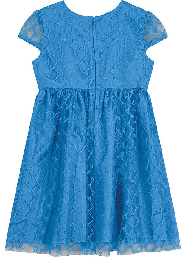 Carinhoso - Vestido Azul Godê em Tule Menina 3