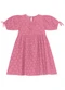 Trick Nick - Vestido em Laise Corações e Viscose Khy Bege - variação: Rosa