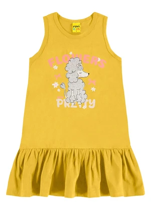 Rovi Kids - Vestido em Meia Malha Amarelo - ROVI KIDS