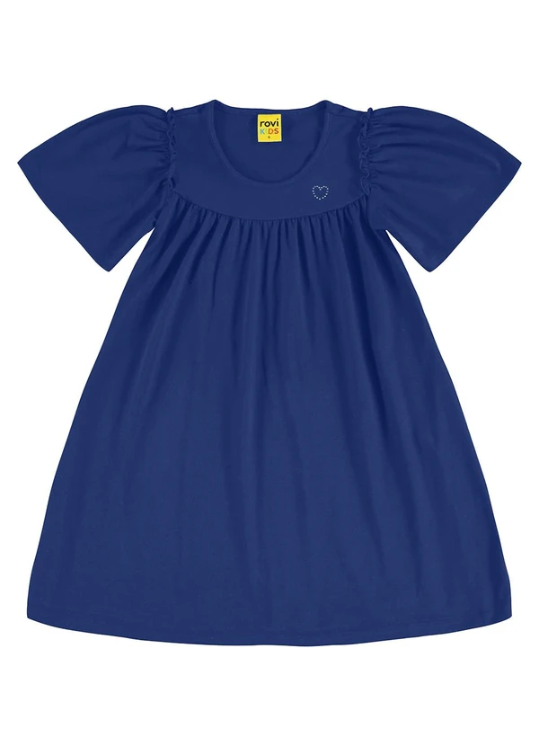 Rovi Kids - Vestido em Meia Malha Azul