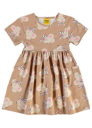 Rovi Kids - Vestido em Meia Malha Marrom - ROVI KIDS