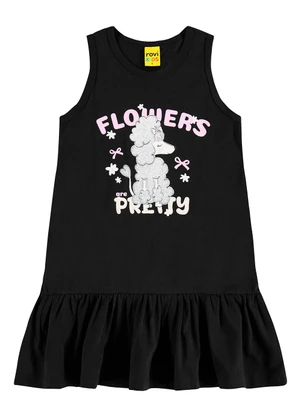 Rovi Kids - Vestido em Meia Malha Preto - ROVI KIDS