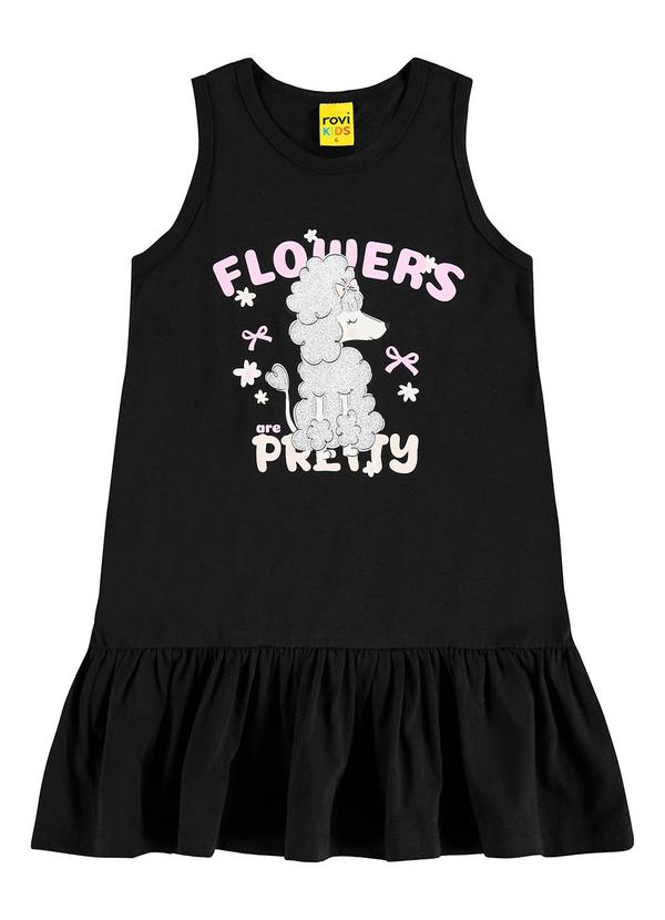 Rovi Kids - Vestido em Meia Malha Preto