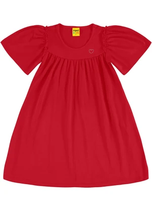 Rovi Kids - Vestido em Meia Malha Vermelho - ROVI KIDS