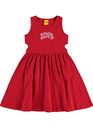 Rovi Kids - Vestido em Ribana 2x1 Vermelho - ROVI KIDS