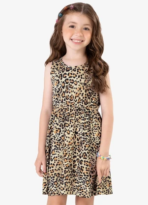 Rovi Kids - Vestido em Viscotorcion Bege - ROVI KIDS
