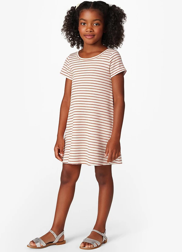 Select - Vestido Feminino Infantil Laranja