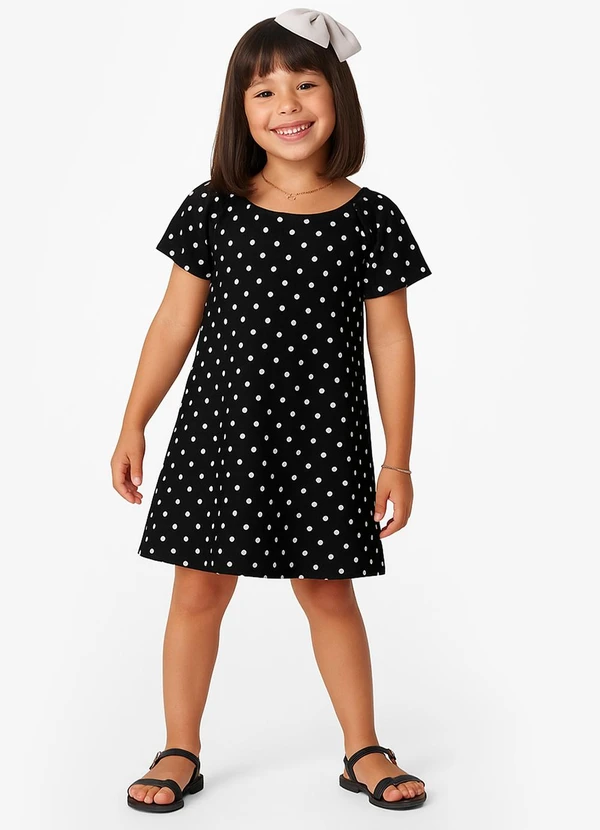 Select - Vestido Feminino Infantil Preto