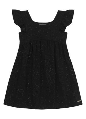 Trick Nick - Vestido Infantil em Cotton Glitter Preto - TRICK NICK