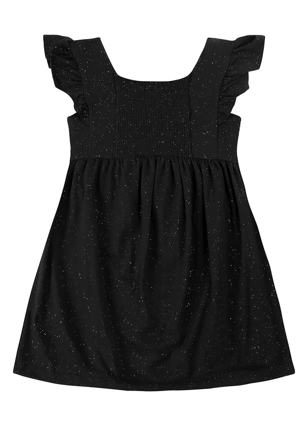 Trick Nick - Vestido Infantil em Cotton Glitter Preto 3