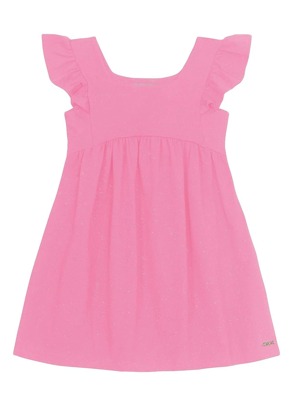 Trick Nick - Vestido Infantil em Cotton Glitter Rosa