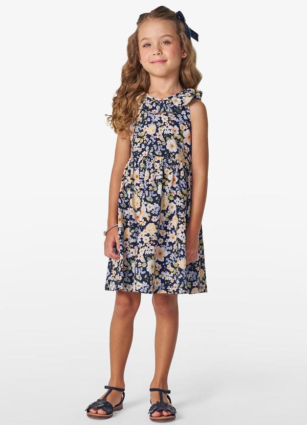 Trick Nick - Vestido Infantil em Cotton Leve Azul