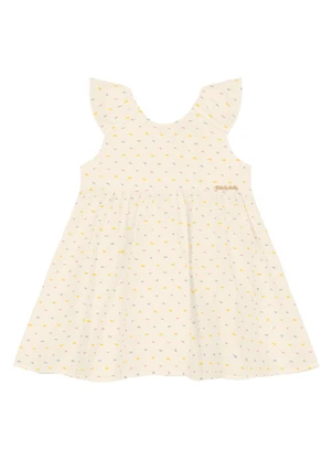 Trick Nick - Vestido Infantil em Cotton Plumetis Bege - TRICK NICK