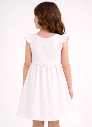 Trick Nick - Vestido Infantil em Cotton Plumetis Rosa - TRICK NICK