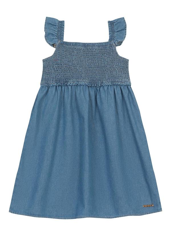 Trick Nick - Vestido Infantil em Light Denim Azul
