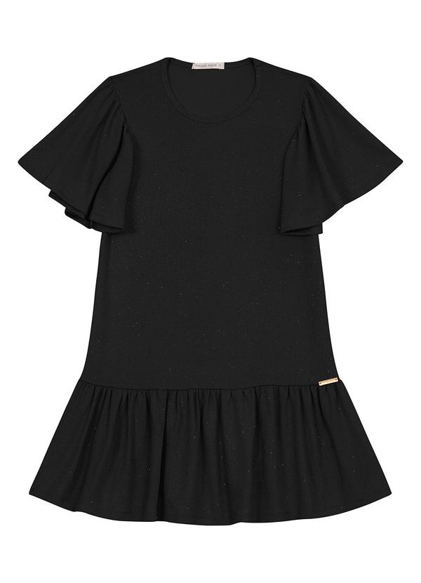 Trick Nick - Vestido Infantil em Malha Star Shine Preto 1