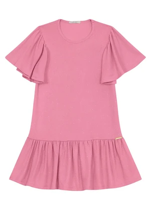 Trick Nick - Vestido Infantil em Malha Star Shine Rosa - TRICK NICK
