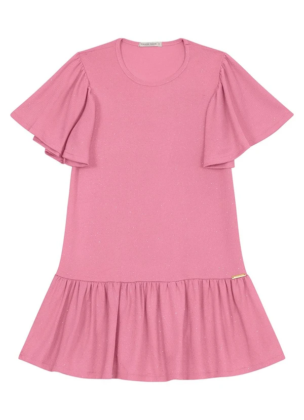 Trick Nick - Vestido Infantil em Malha Star Shine Rosa 2