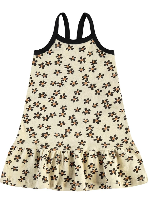 Rovi Kids - Vestido Infantil em Malhão Fruit Bege